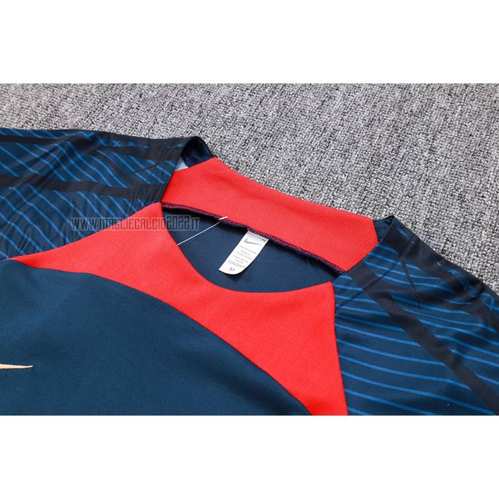 Tuta da Track del Paris Saint-Germain Manga Corta 2023-2024 Blu - Pantalon Corto